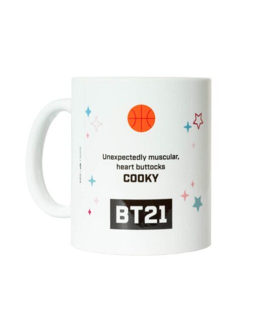 Caneca BT21 Cooky - Branco/Rosa 2