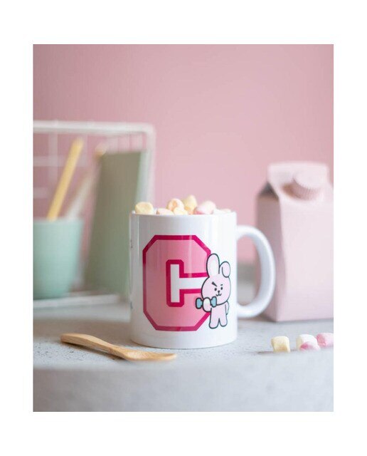 Caneca BT21 Cooky - Branco/Rosa 5