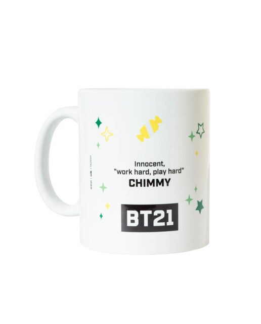 Caneca BT21 Chimmy - Branco/Verde 2