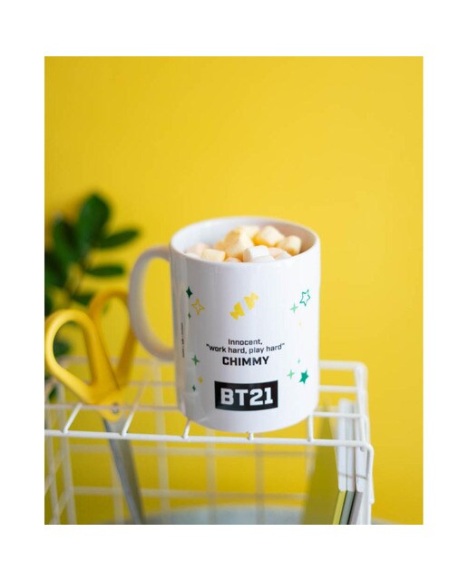 Caneca BT21 Chimmy - Branco/Verde 6