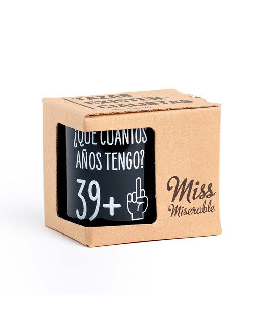 Caneca Miss Miserable para 40 Cumpleaños ¿Que Cuántos Años Tengo? 39+1 6