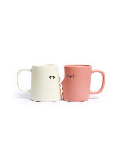 Canecas Milimetrado Kissing Mugs Azul y cinzento 1