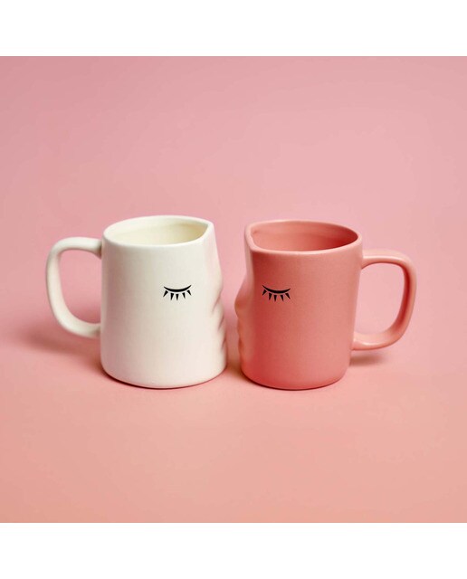 Canecas Milimetrado Kissing Mugs Azul y cinzento 2