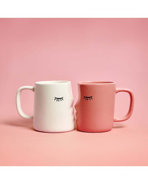 Canecas Milimetrado Kissing Mugs Azul y cinzento 3