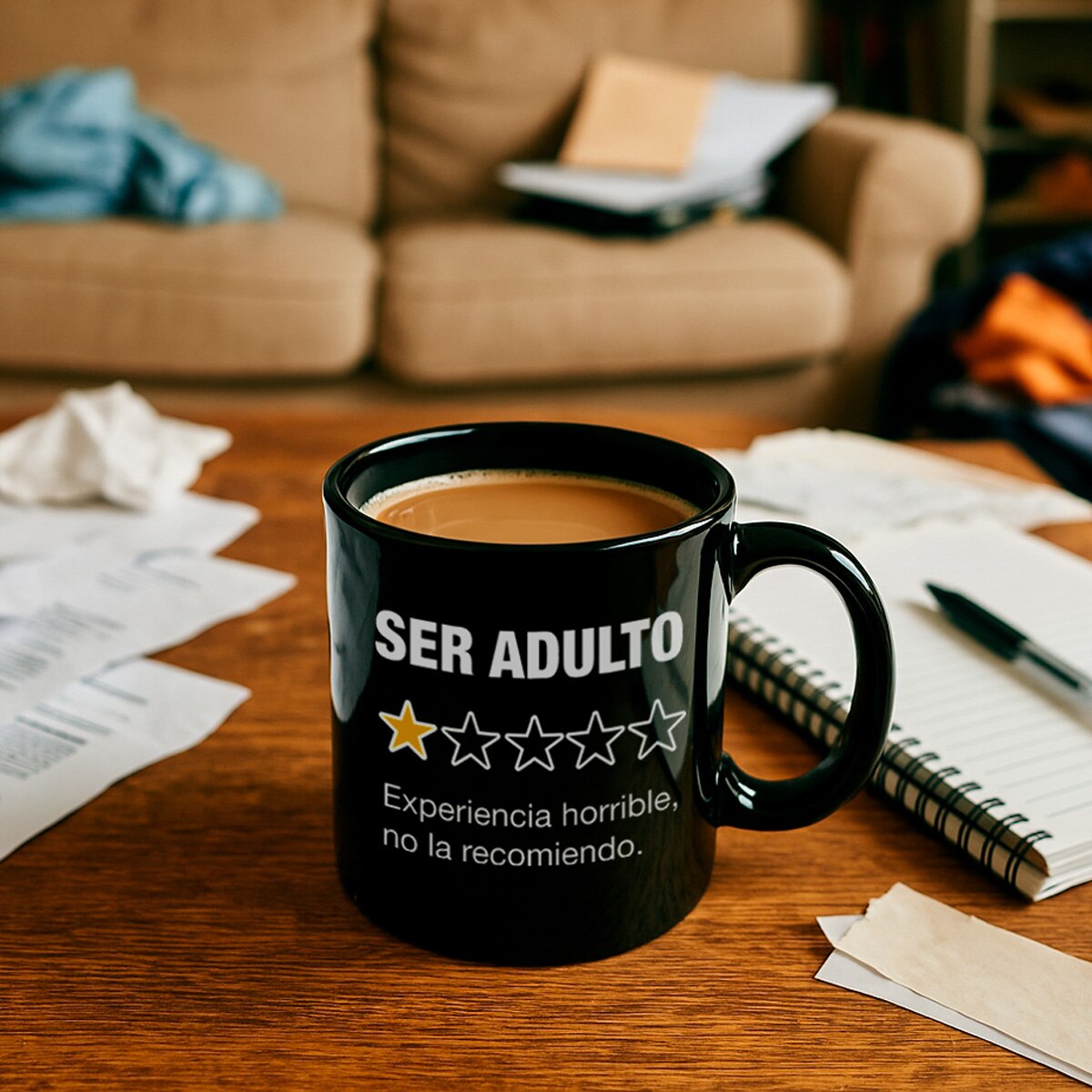 Caneca "Ser adulto, experiencia horrible no la recomiendo" 2