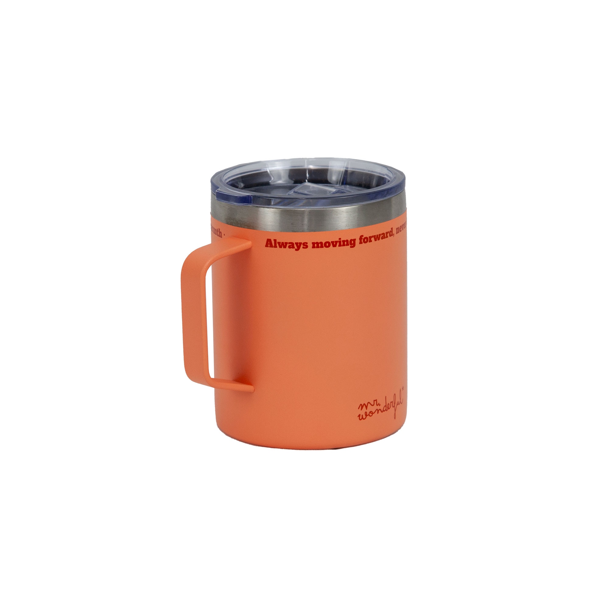 Taza take away térmica con tapa salmón Mr Wonderful: Always moving forward, never losing warmth 2