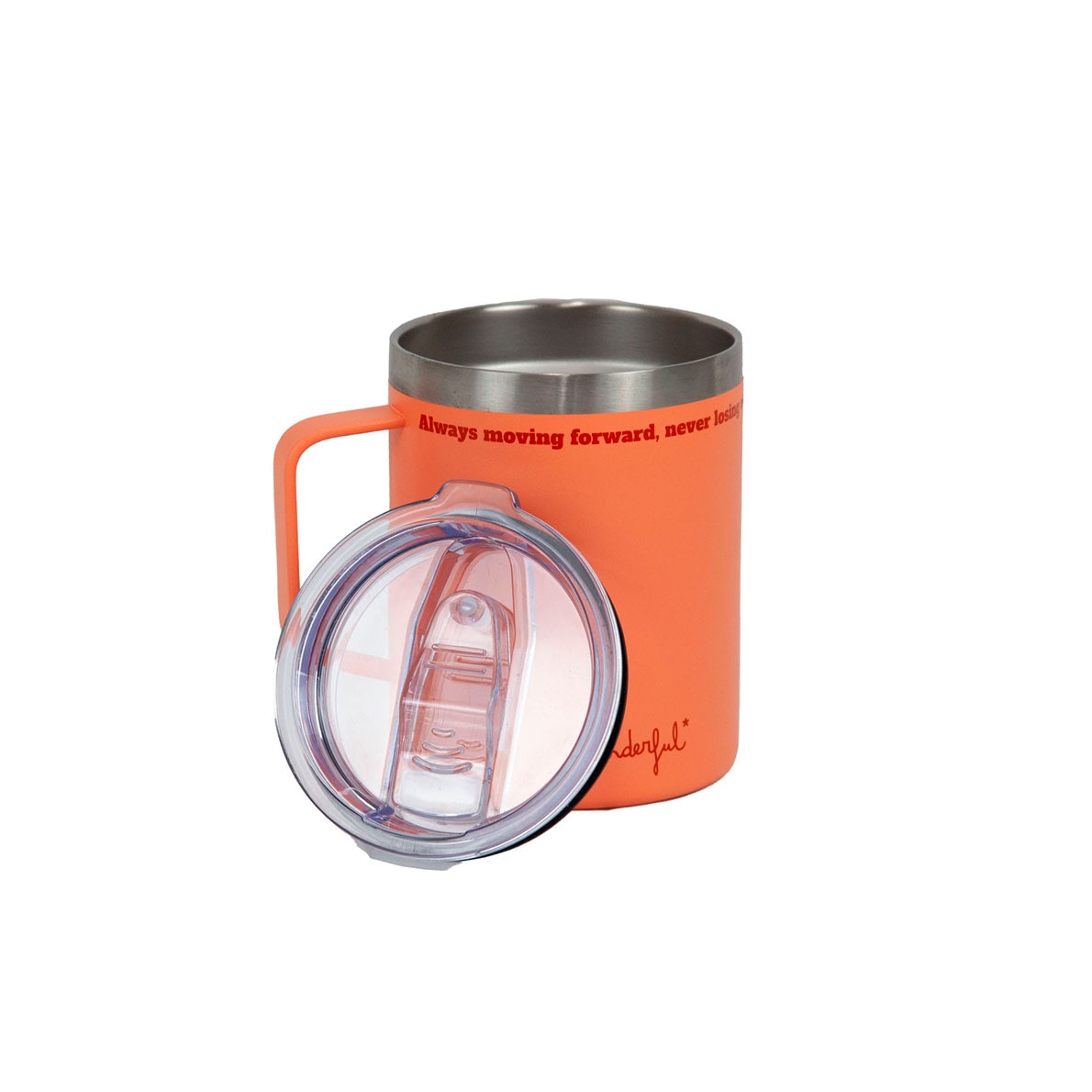 Taza take away térmica con tapa salmón Mr Wonderful: Always moving forward, never losing warmth 6