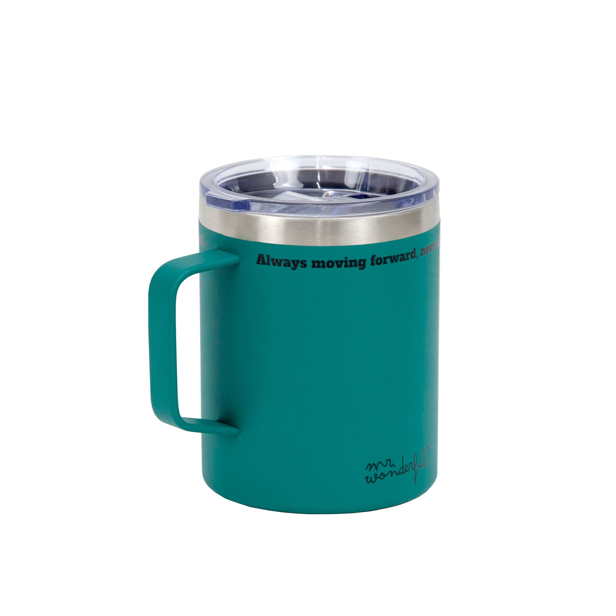 Caneca térmica para levar com tampa verde Mr Wonderful: Always moving forward, never losing warmth 4