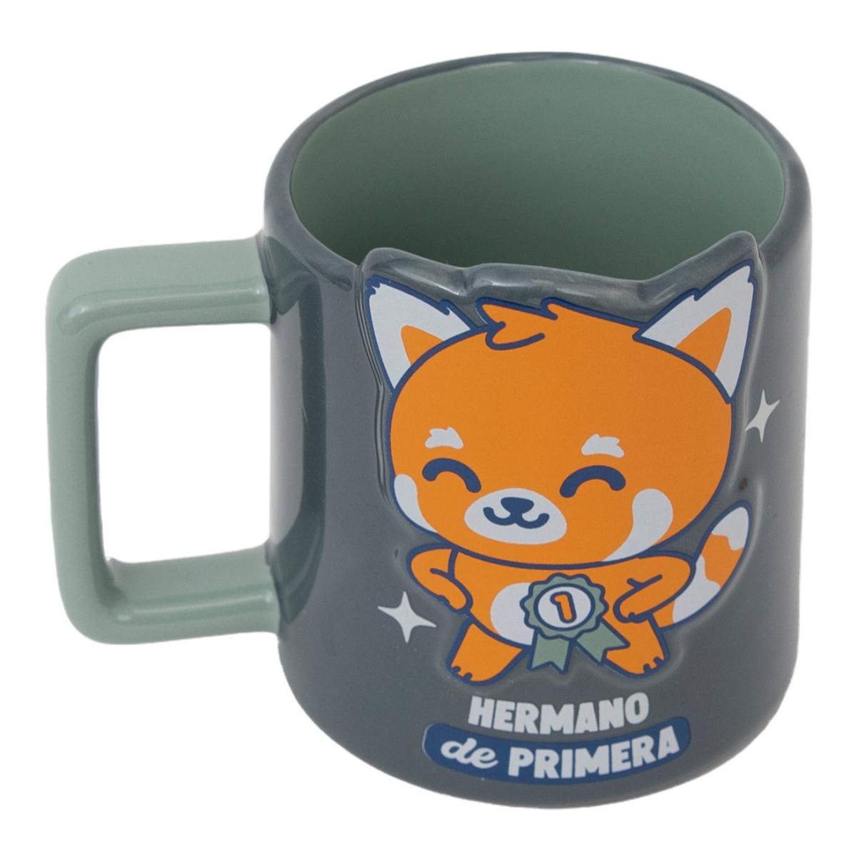 Taza 3D panda rojo Mr Wonderful: Hermano de primera. 2