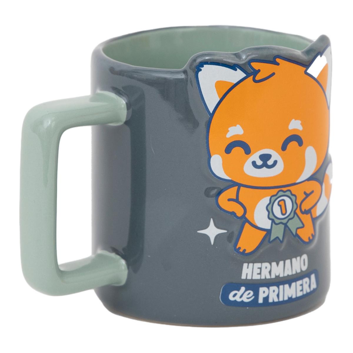 Taza 3D panda rojo Mr Wonderful: Hermano de primera. 3