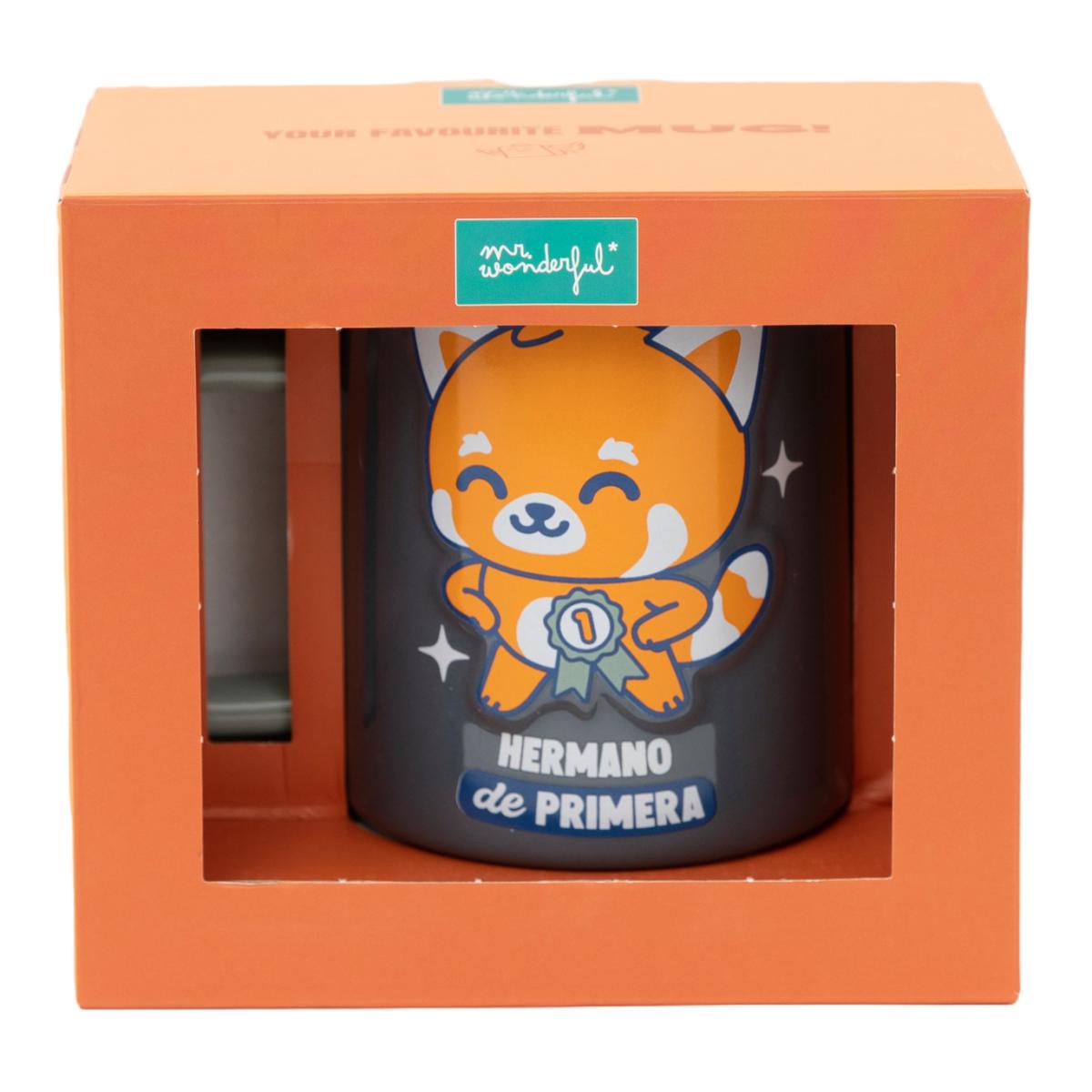Taza 3D panda rojo Mr Wonderful: Hermano de primera. 5