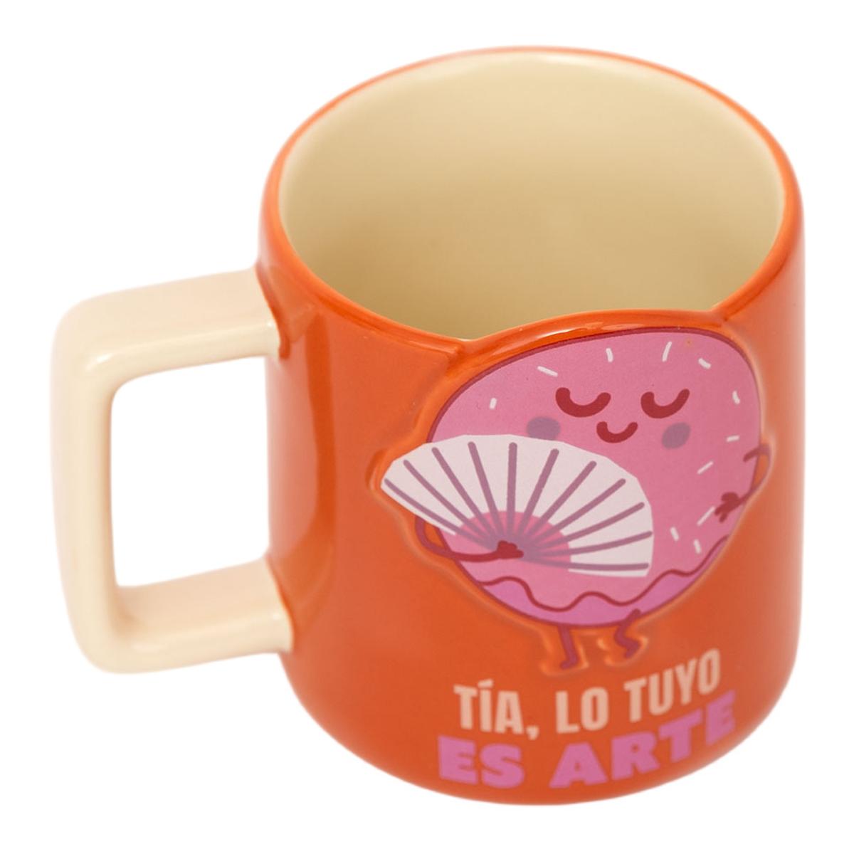 Taza 3D rosquilla Mr Wonderful: Tía, lo tuyo es arte. 2