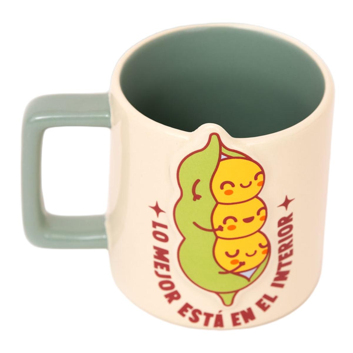 Taza 3D guisantes Mr Wonderful: Lo mejor está en el interior. 2