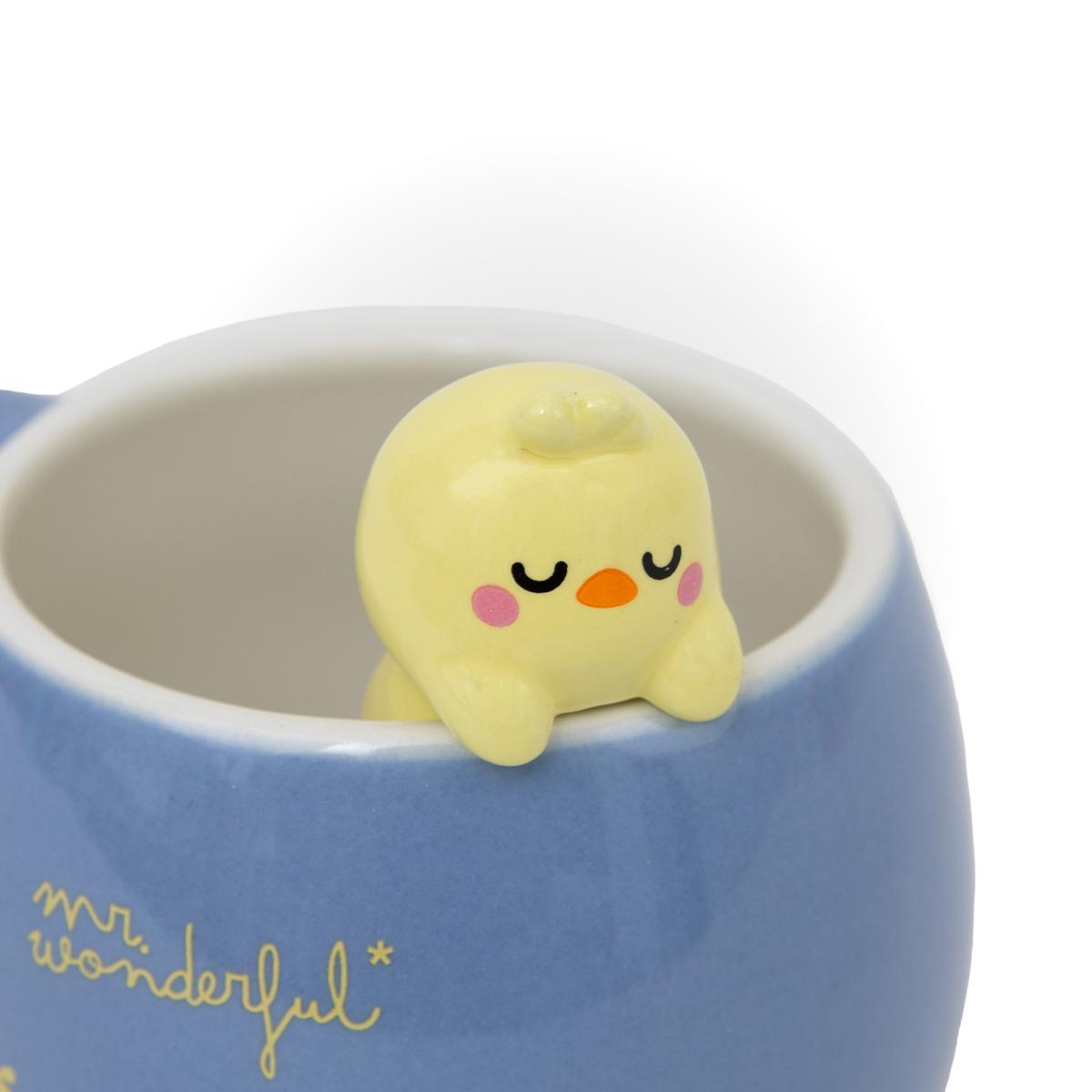 Taza 3D Lazy pollito Mr Wonderful  Big dreams, tiny effort. 3