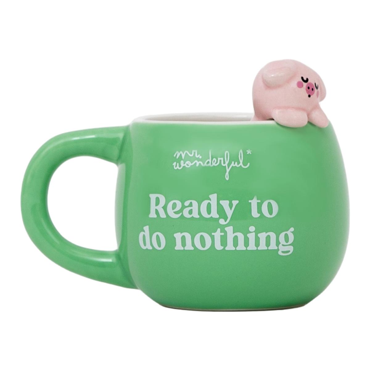 Imagem 0 de Caneca 3D Lazy Porquinho Mr Wonderful  Ready To Do Nothing