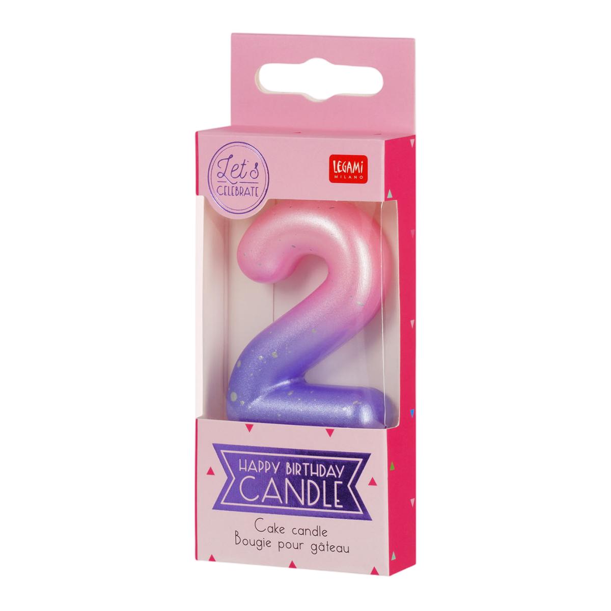 Vela Bolo 2 Legami Pink 3