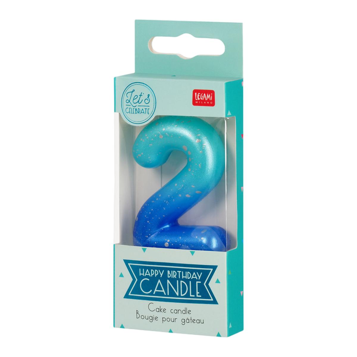 Vela Bolo 2 Legami Blue 3
