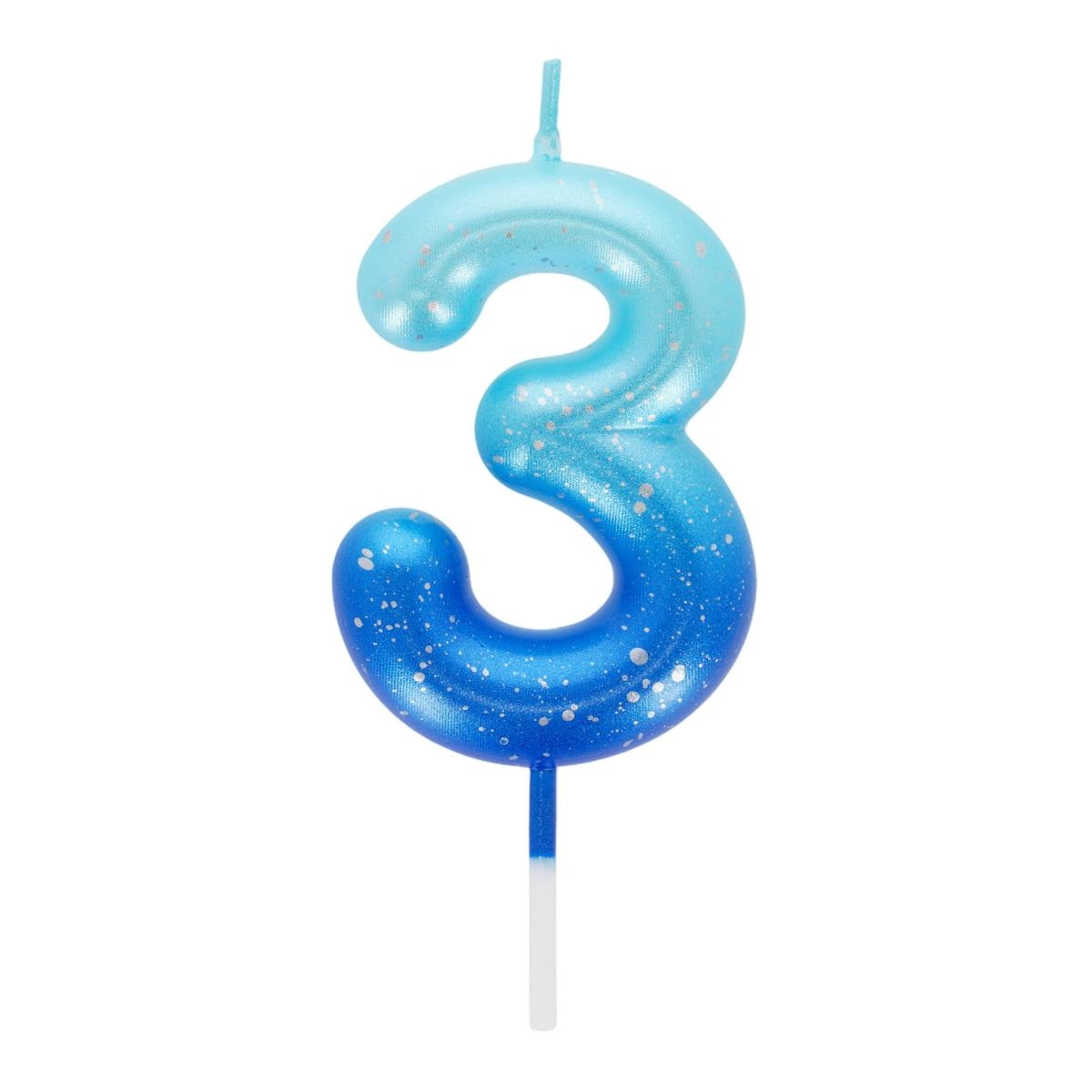 Vela Bolo 3 Legami Blue 1