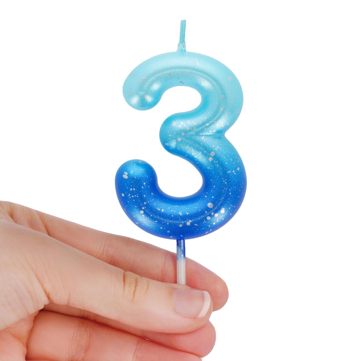 Vela Bolo 3 Legami Blue 2