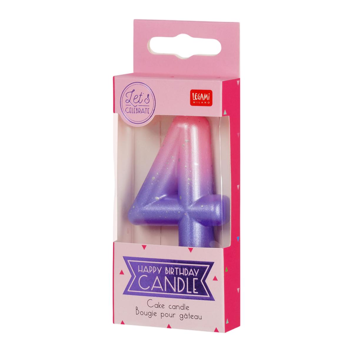 Vela Bolo 4 Legami Pink 3