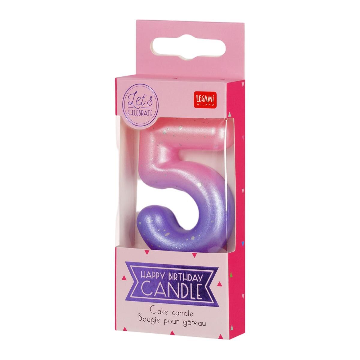 Vela Bolo 5 Legami Pink 3