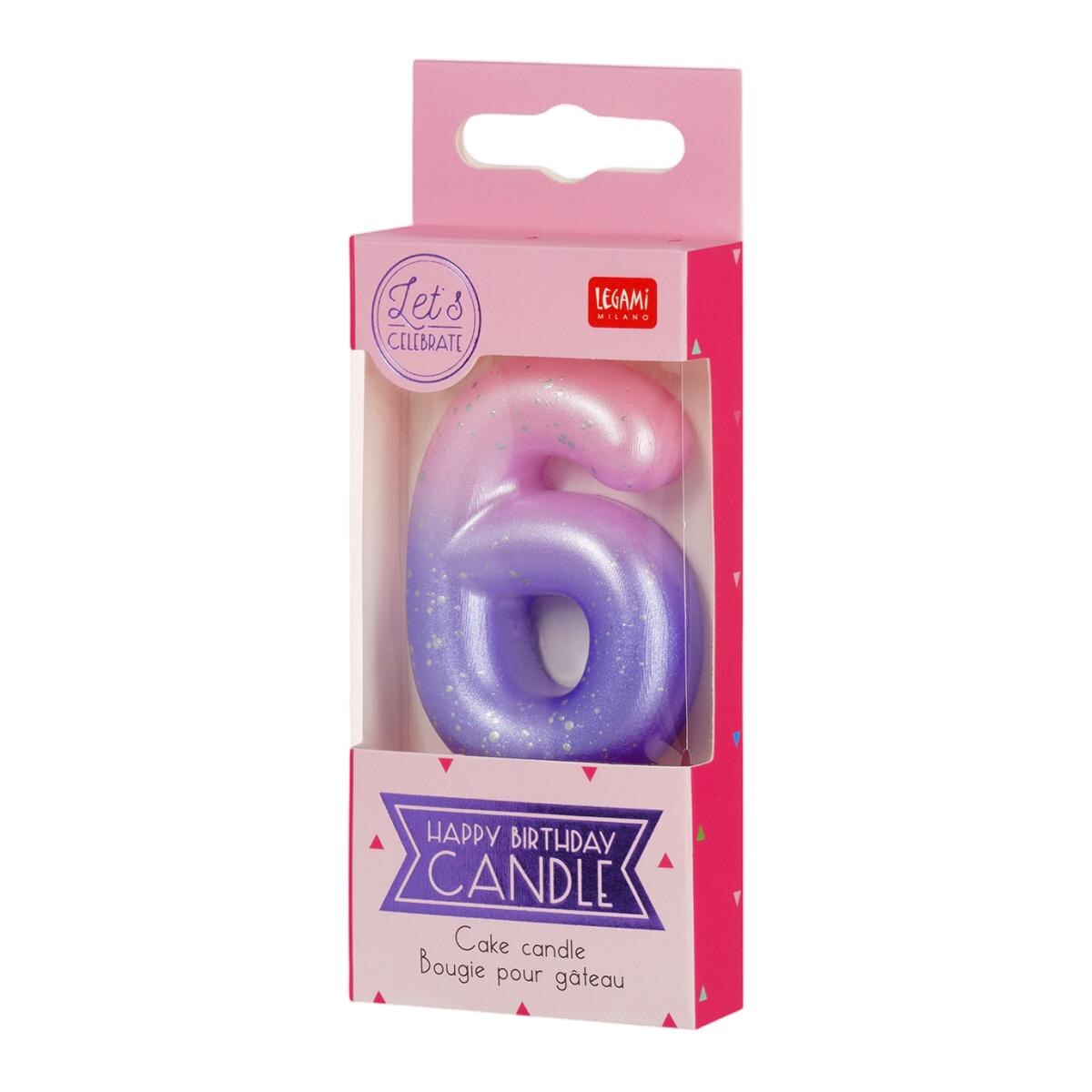 Vela Bolo 6 Legami Pink 3
