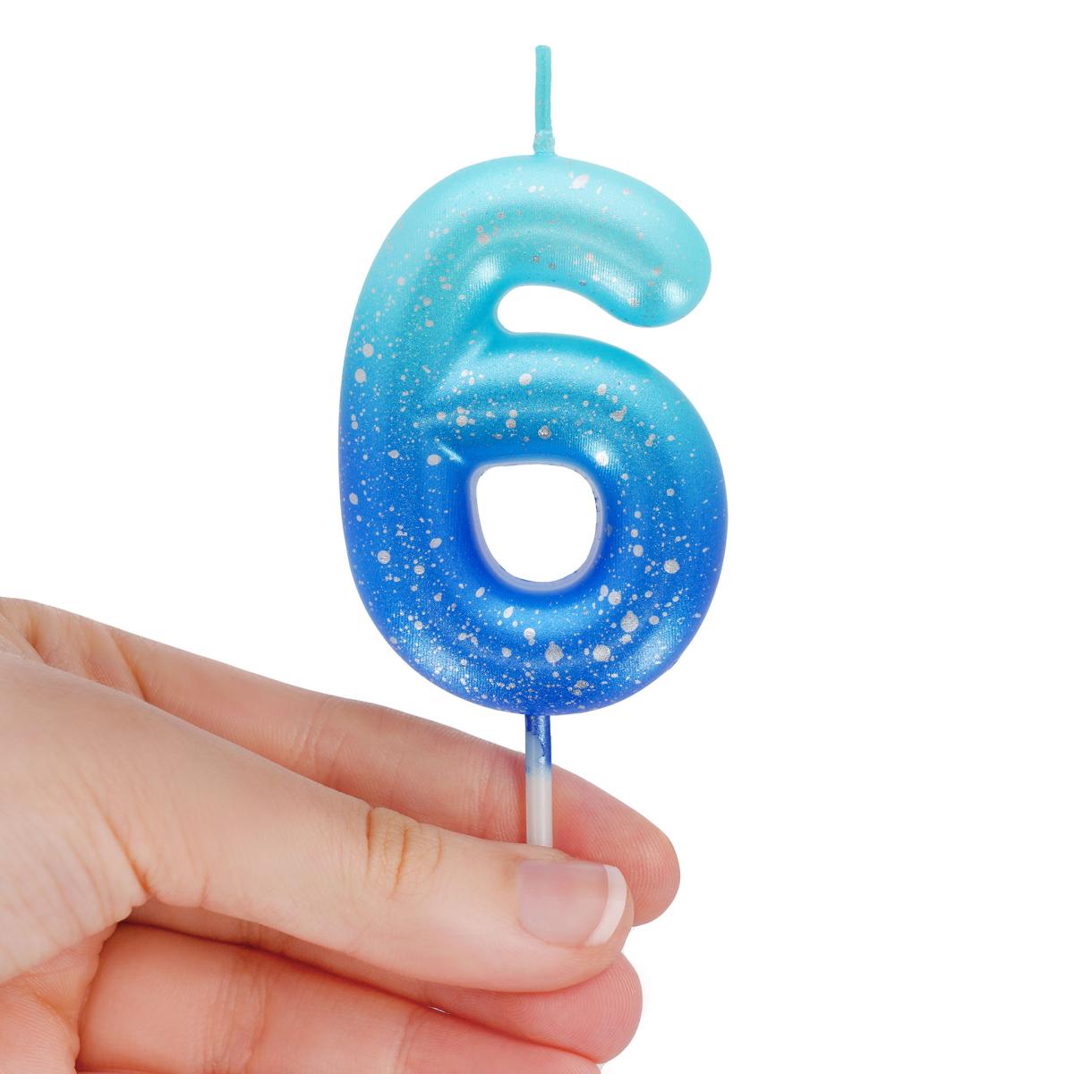 Vela Bolo 6 Legami Blue 2