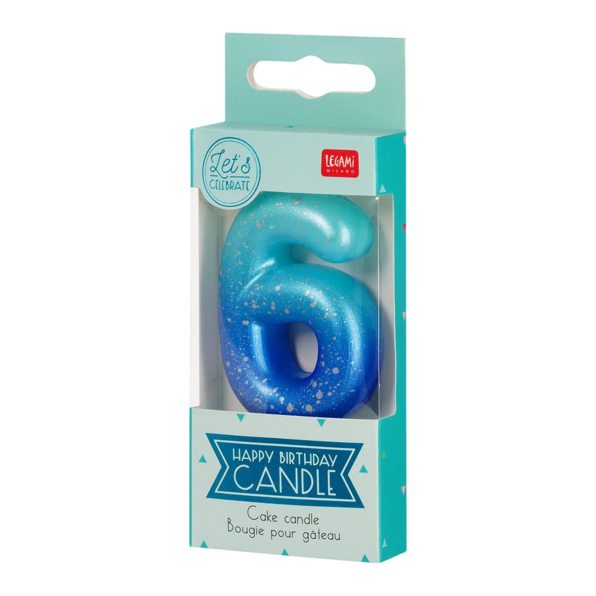Vela Bolo 6 Legami Blue 3