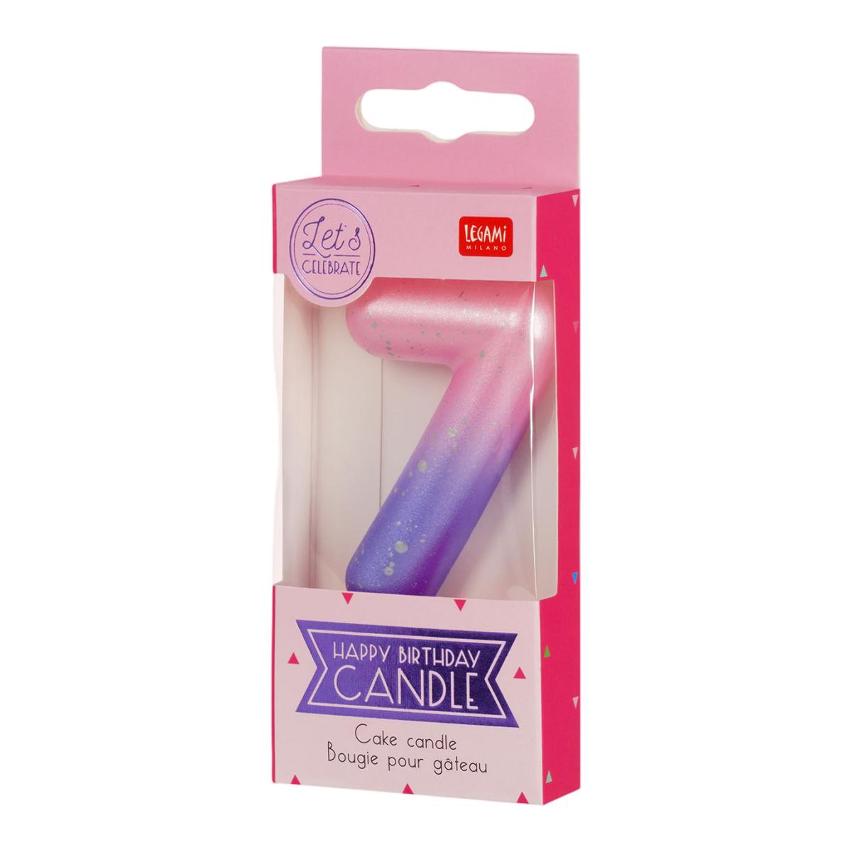 Vela Bolo 7 Legami Pink 3