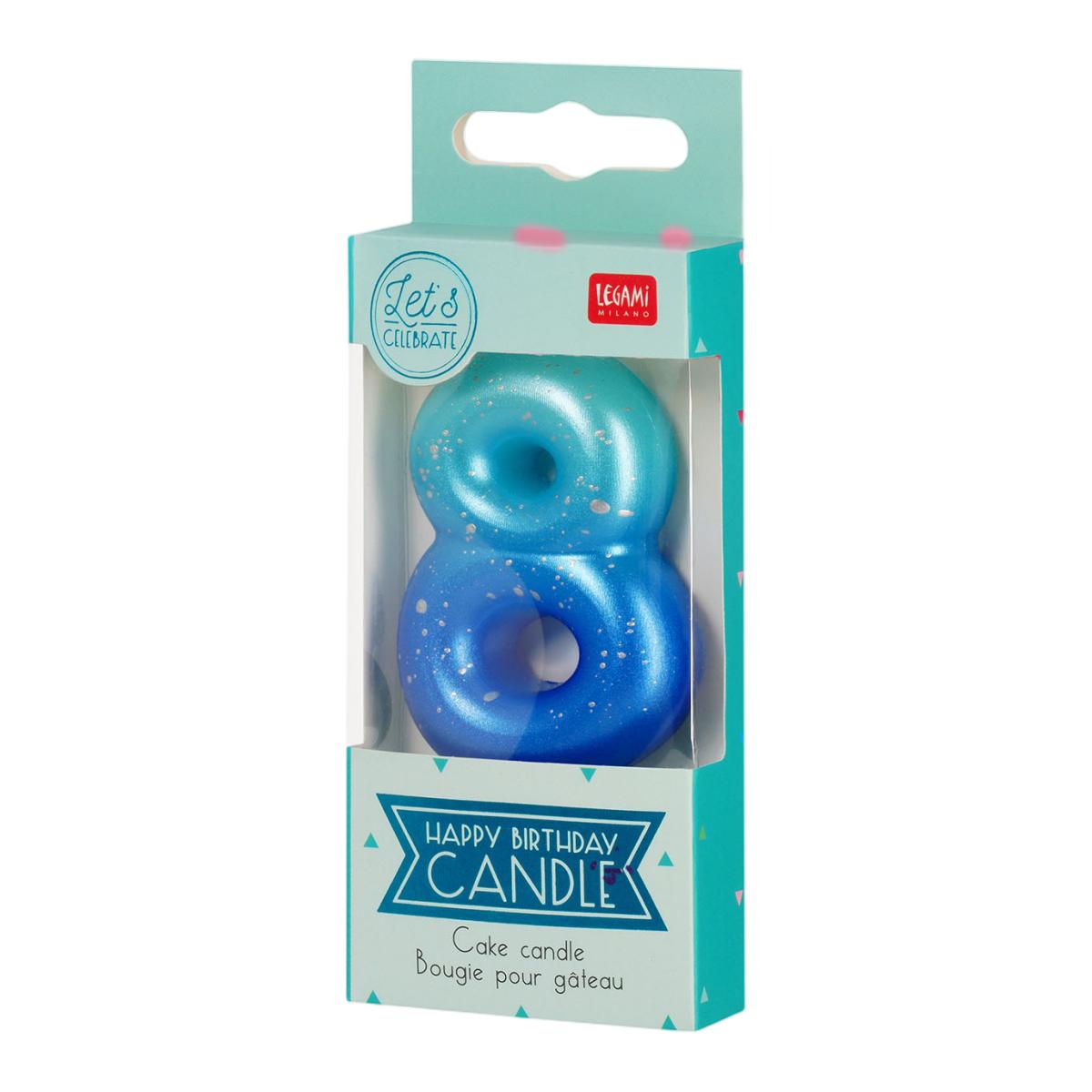 Vela Bolo 8 Legami Blue 3