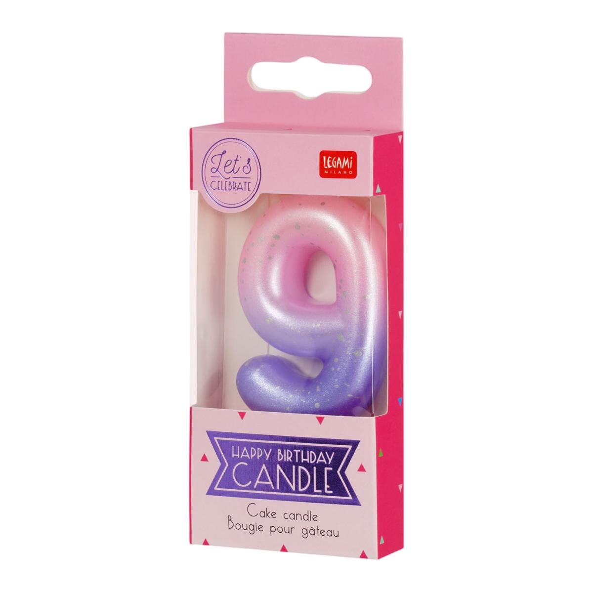 Vela Bolo 9 Legami Pink 3