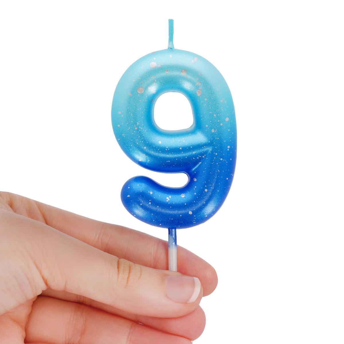 Vela Bolo 9 Legami Blue 2