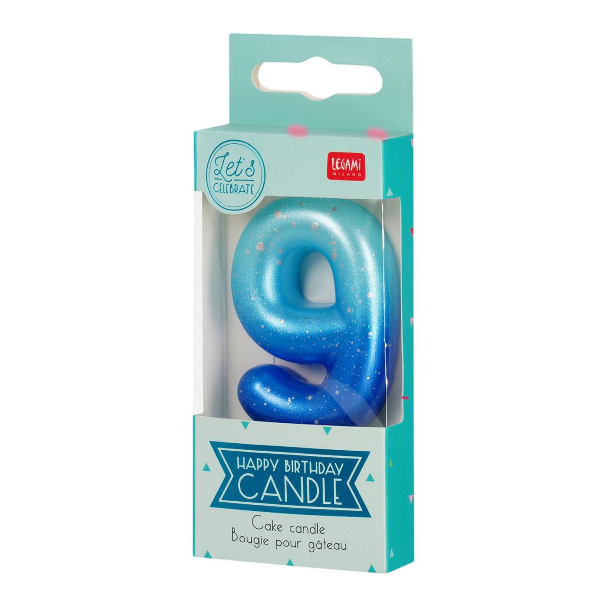 Vela Bolo 9 Legami Blue 3