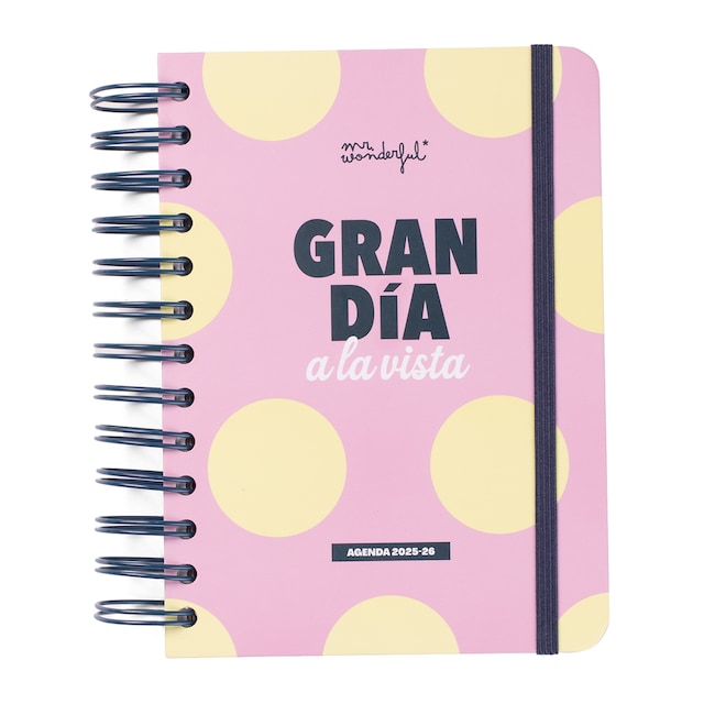 Imagen 0 de Agenda escolar 2025-2026 semanal, pequeña Mr Wonderful: Gran día a la vista.