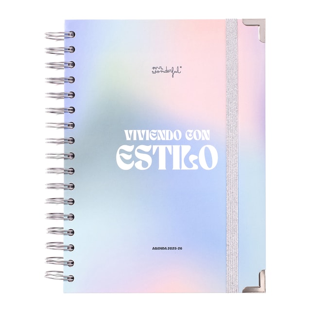 Imagen 0 de Agenda semanal 18 meses 2025-2026 Mr Wonderful: Viviendo con estilo.