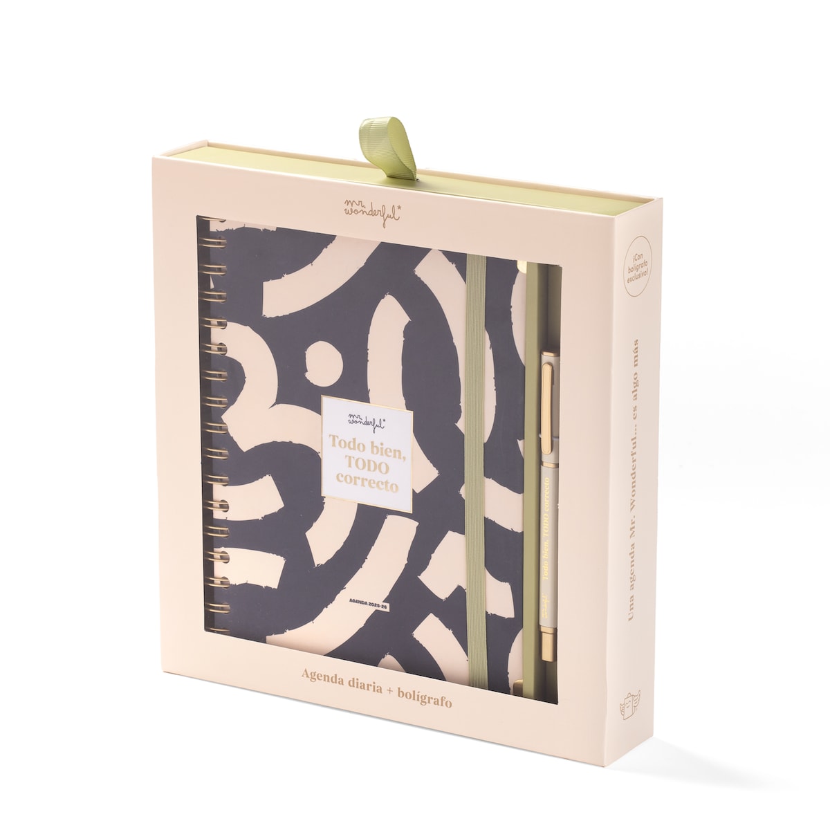 Set de agenda escolar + boli 2025-2026 diaria Mr Wonderful: Todo bien, todo correcto. 4