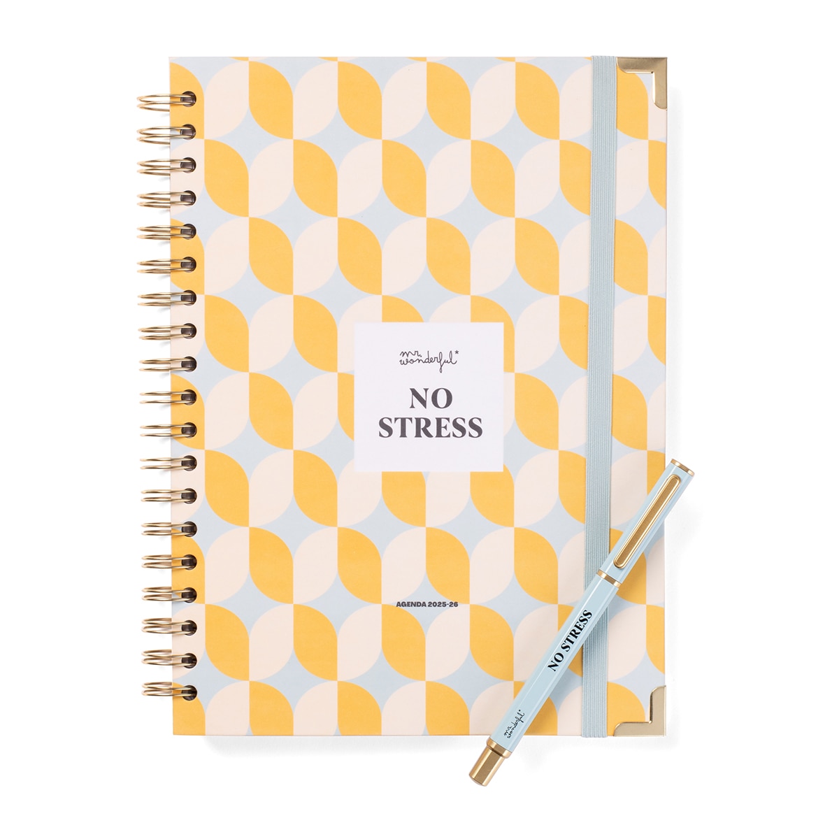 Mr. Wonderful - Set agenda escolar + boli 2025-2026 semanal Extragrande Mr Wonderful: No stress..