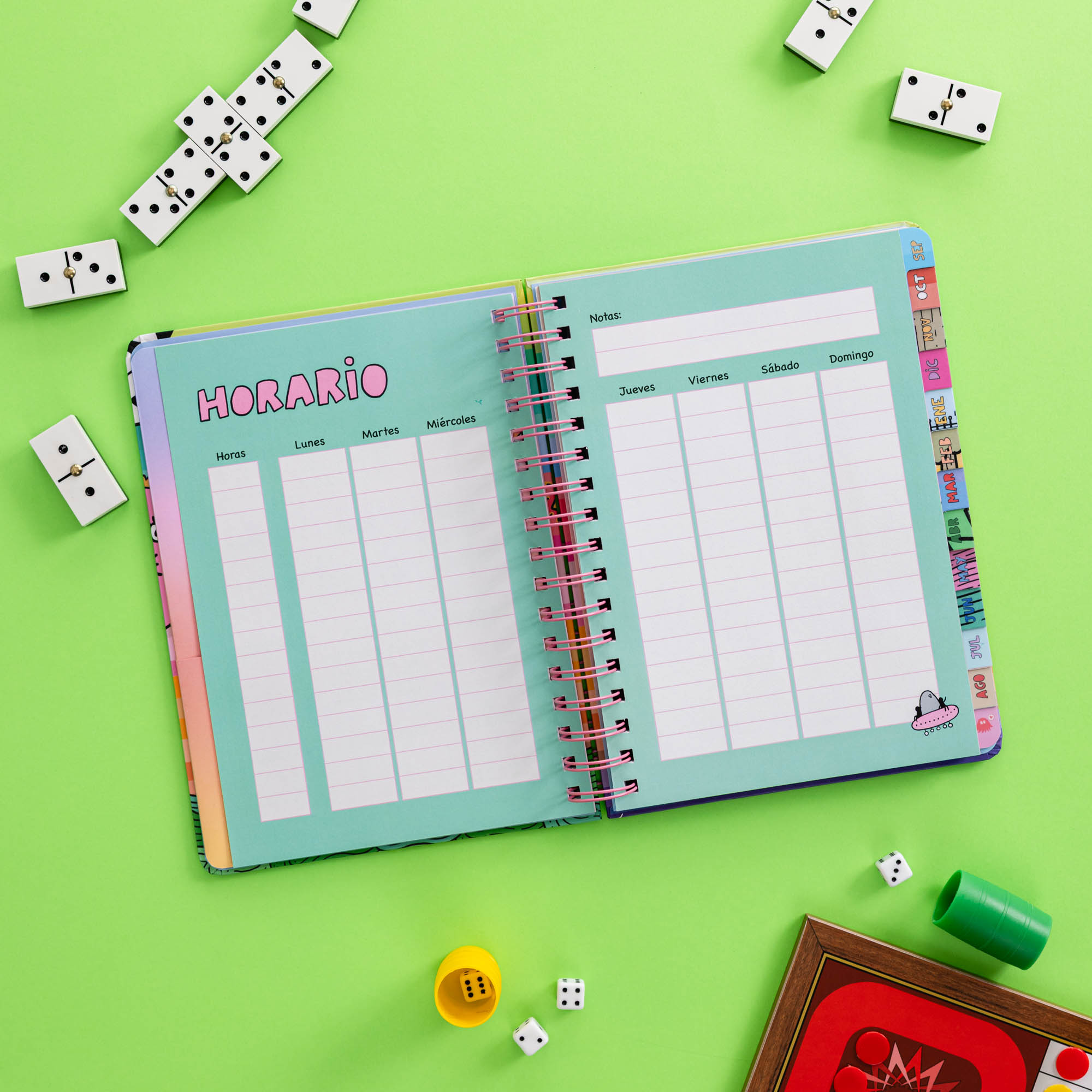 Imagen 7 de Agenda escolar semanal Tantanfan multicolor 72 kilos