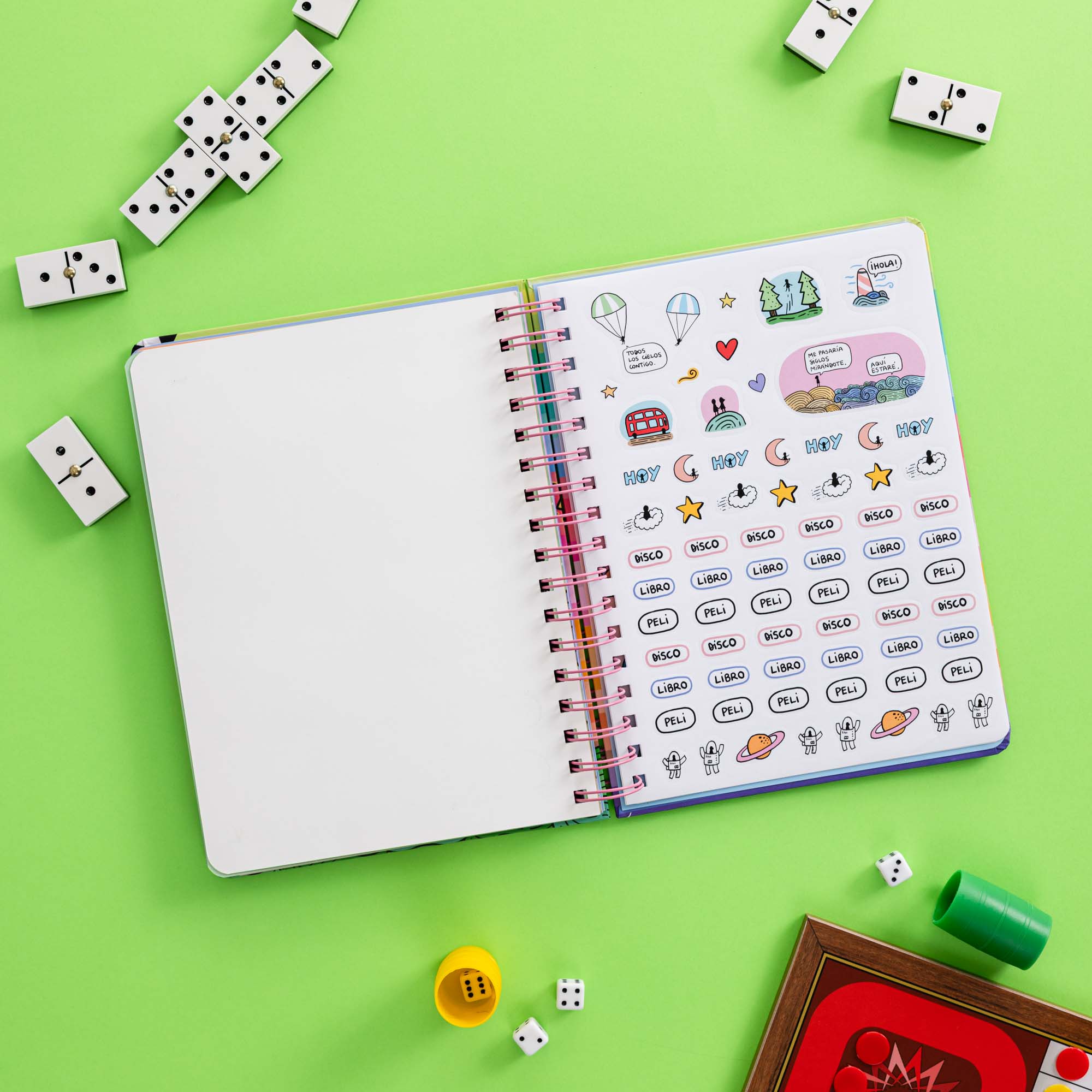 Imagen 12 de Agenda escolar semanal Tantanfan multicolor 72 kilos