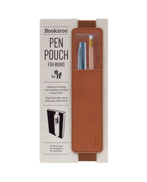 Bolsa de lápis para livro If Bookaroo castanha 1