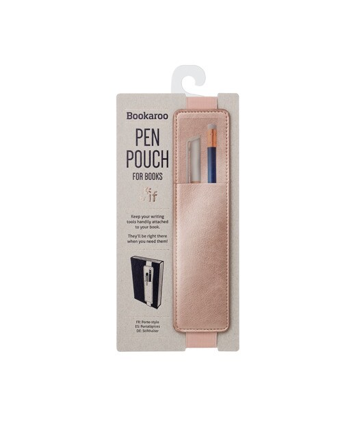 Porta-lápis para Bloco Bookaroo Pen Puch Rosa Metalizado 1