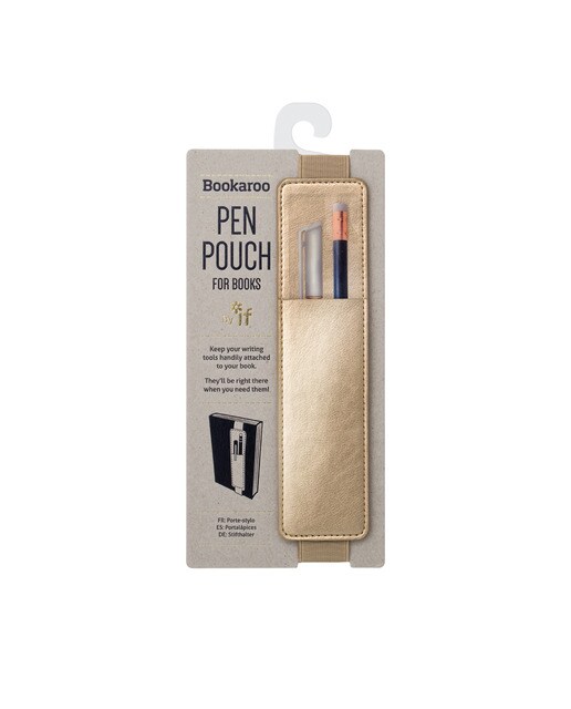 Porta-lápis para Bloco Bookaroo Pen Puch Dourado 1