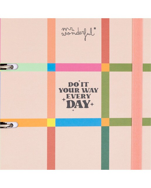 Carpeta con anillas y folios MrWonderful Urban: Do it your way every day 5