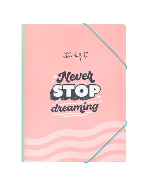 Pasta com Micas transparentes Mr Wonderful: Never stop dreaming 1