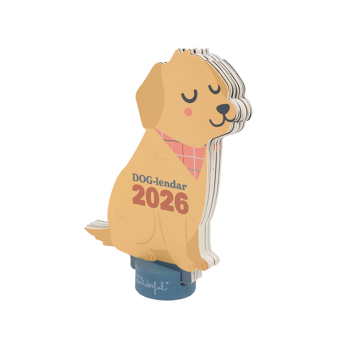 Calendário de Mesa 2026 com Base Mr Wonderful: DOG-lendar 3