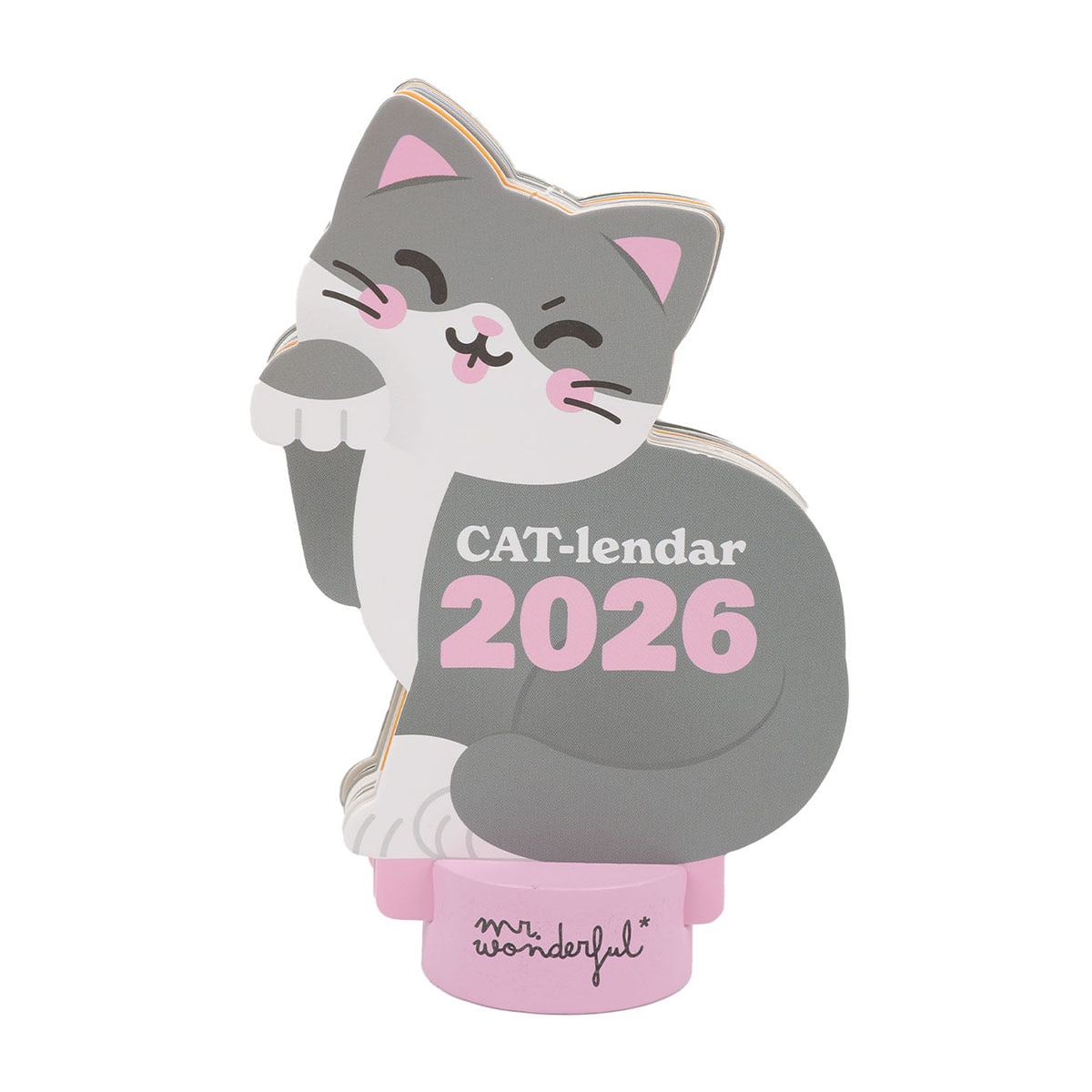 Imagem 0 de Calendário de Mesa 2026 com Base Mr Wonderful: CAT-lendar.