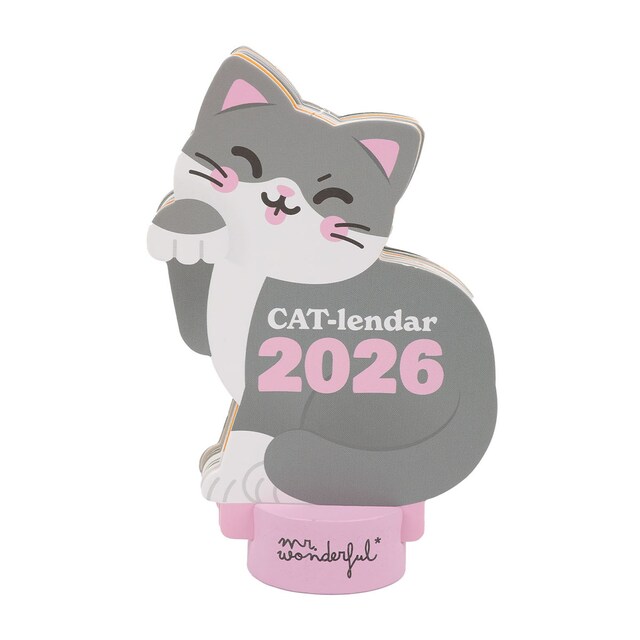Imagem 0 de Calendário de Mesa 2026 com Base Mr Wonderful: CAT-lendar.