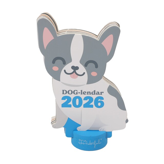 Imagem 0 de Calendário de Mesa 2026 com Base Mr Wonderful: Bulldog.