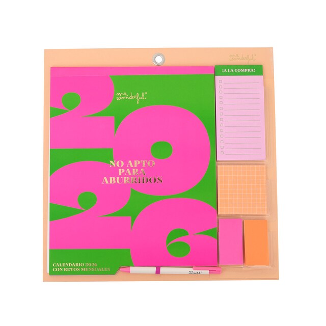 Imagen 0 de Calendario de pared magnético 2026 Mr Wodnerful: No apto para aburridos
