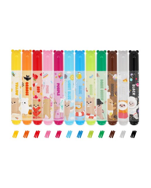 Imagem 0 de Conjunto de 12 Marcadores Fluorescentes Teddy Bear